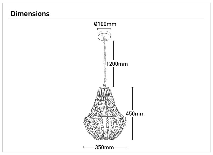 Mercator Willow Pendant